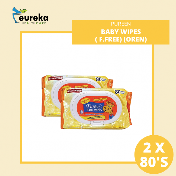 PUREEN BABY WIPES 2 X 80'S (F. FREE) (OREN)