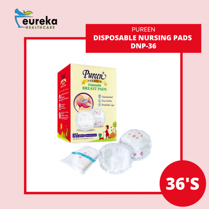 PUREEN DISPOSABLE NURSING PADS 36'PCS PAD-D36