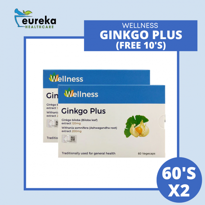 (O) WELLNESS GINKGO PLUS 60'S X 2 FREE 10'S